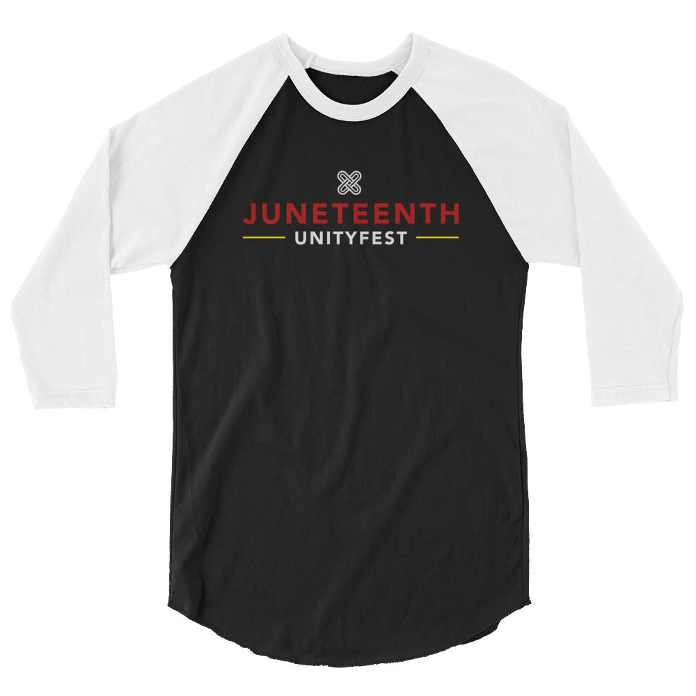 Juneteenth Unityfest 3/4 sleeve raglan shirt