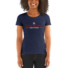 Load image into Gallery viewer, Official Juneteenth Unityfest Ladies&#39; short sleeve t-shirt
